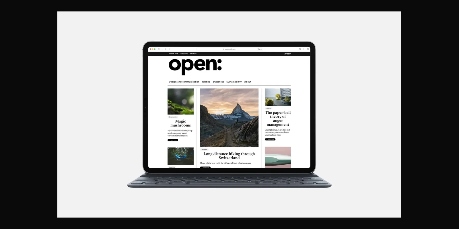 Open magazine by Prodir — Editorial direction by Andrea Bogoni